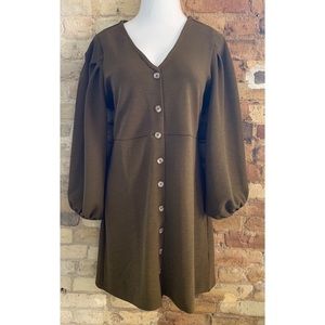 Madewell TextureThread Crepe Balloon-Sleeve Dress